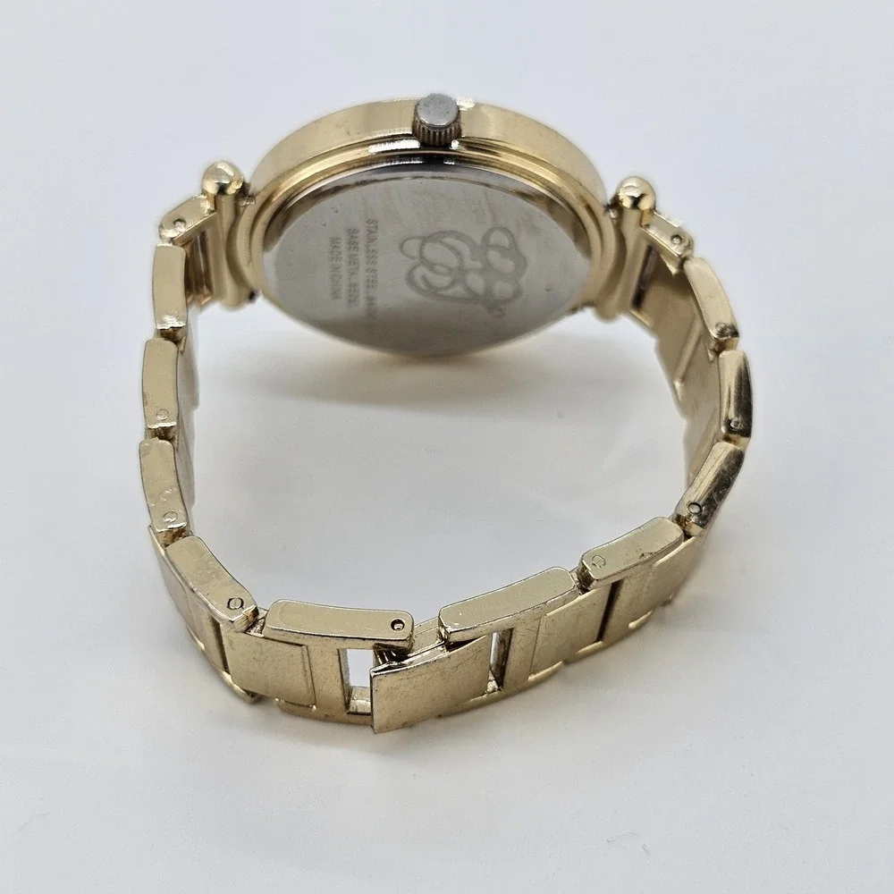 Women's Watch 34MM Gold Dial Crystal Bezel Gold Metal Bands 5